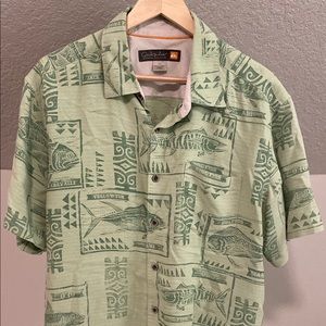 Quicksilver Waterman aloha shirt L